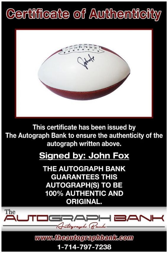 John Fox proof of signing certificate