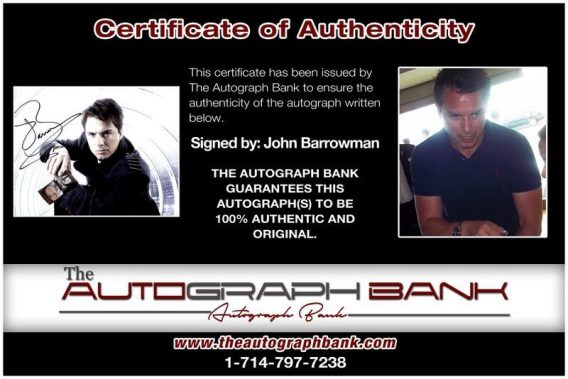 John Barrowman proof of signing certificate