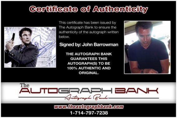 John Barrowman proof of signing certificate
