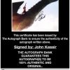 John Kassir proof of signing certificate