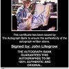 John Lithgow proof of signing certificate