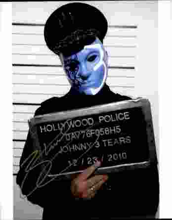 Johnny 3 Tears of Hollywood Undead authentic signed 8x10 picture