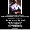 Jon Bernthal proof of signing certificate