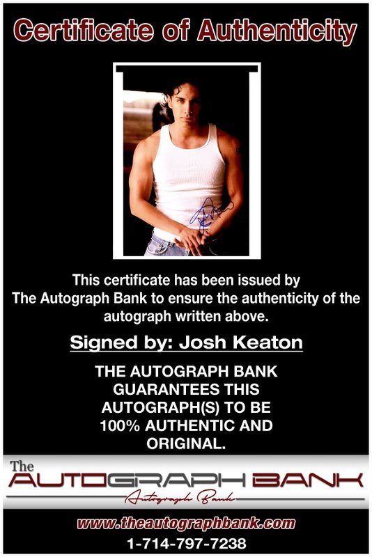 Josh Keaton proof of signing certificate