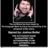 Joshua Butler proof of signing certificate