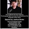 Joshua Butler proof of signing certificate