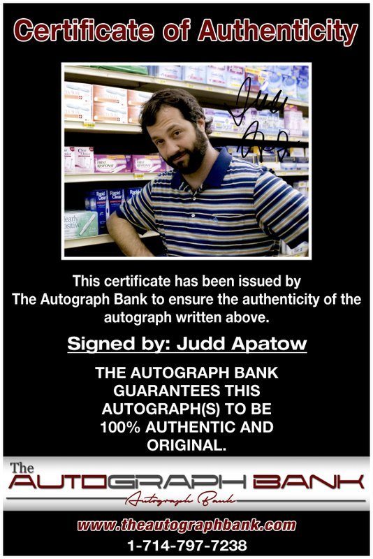 Judd Apatow proof of signing certificate