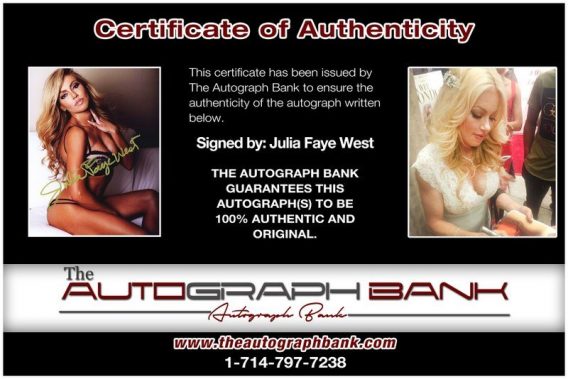 Julia Faye West proof of signing certificate