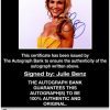 Julie Benz proof of signing certificate