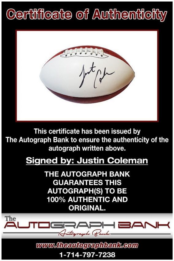 Justin Coleman proof of signing certificate