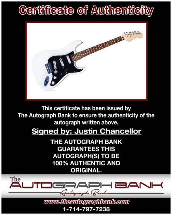 Justin Chancellor proof of signing certificate