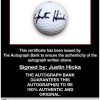 Justin Hicks proof of signing certificate