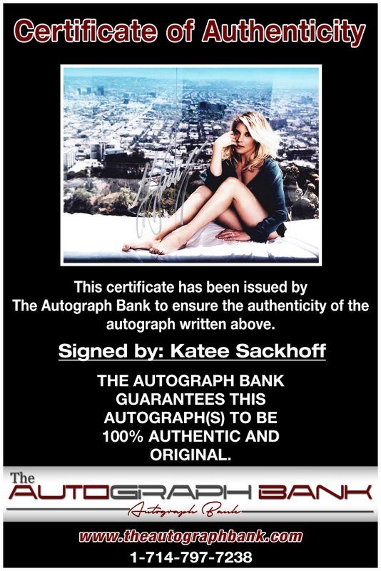 Katee Sackhoff proof of signing certificate