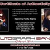 Kathy Najimy proof of signing certificate