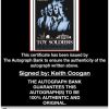 Keith Coogan certificate of authenticity from the autograph bank