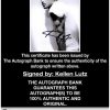 Kellen Lutz proof of signing certificate