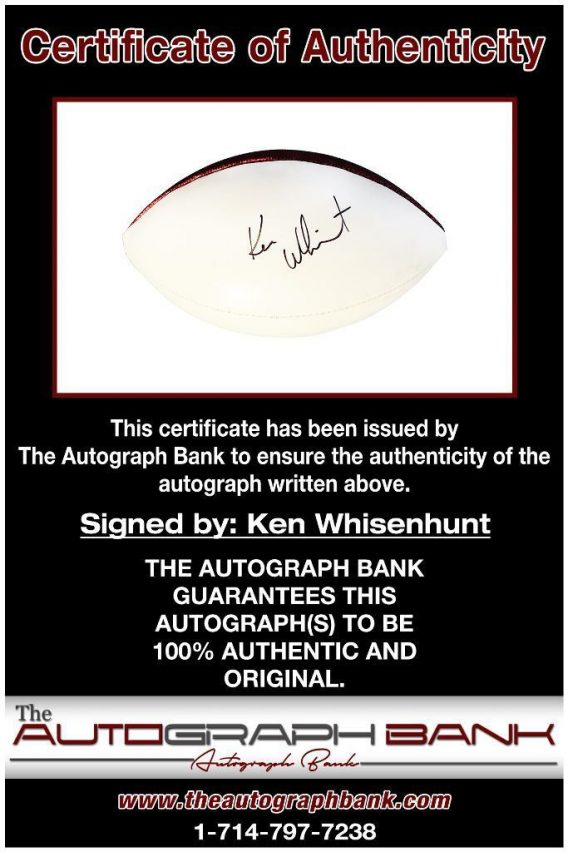 Ken Whisenhunt proof of signing certificate