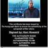 Ken Howard certificate of authenticity from the autograph bank