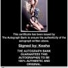 Kesha authentic proof of signing certificate