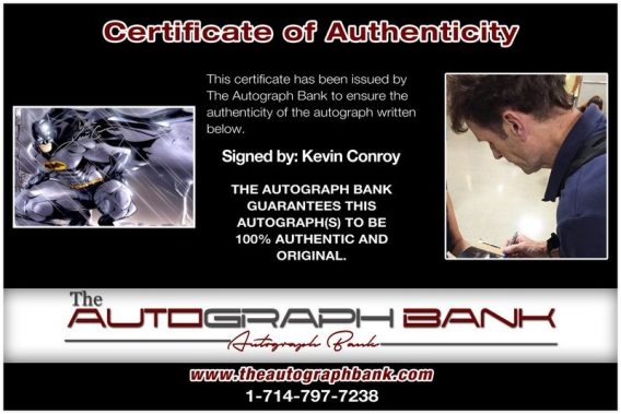 Kevin Conroy proof of signing certificate
