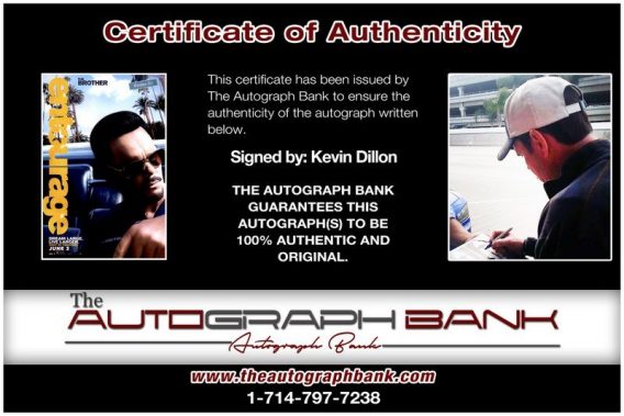 Kevin Dillon proof of signing certificate