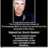 Kevin Nealon proof of signing certificate