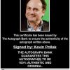 Kevin Pollack proof of signing certificate