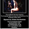 Khloé Kardashian proof of signing certificate