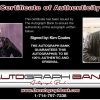 Kim Coates certificate of authenticity from the autograph bank