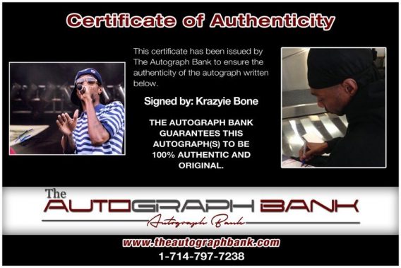 Krazyie Bone proof of signing certificate