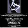 Kristen Wiig proof of signing certificate
