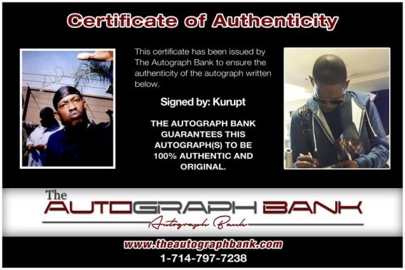 Kurupt proof of signing certificate