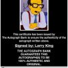 Larry King proof of signing certificate