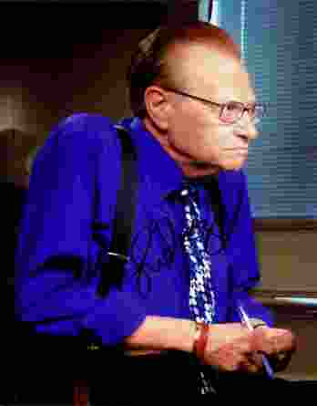 Larry King authentic signed 8x10 picture