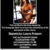 Laura Prepon certificate of authenticity from the autograph bank