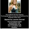 Lauren Conrad proof of signing certificate