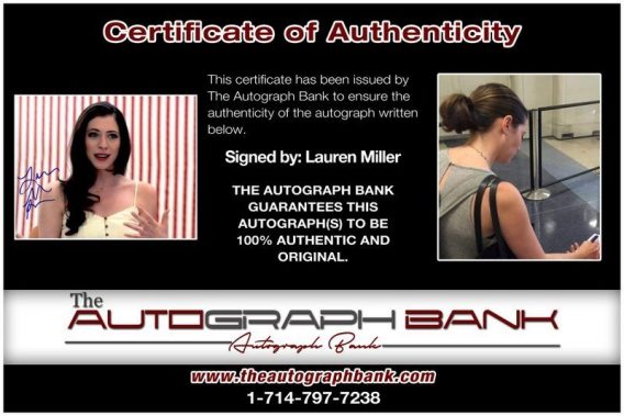 Lauren Miller proof of signing certificate