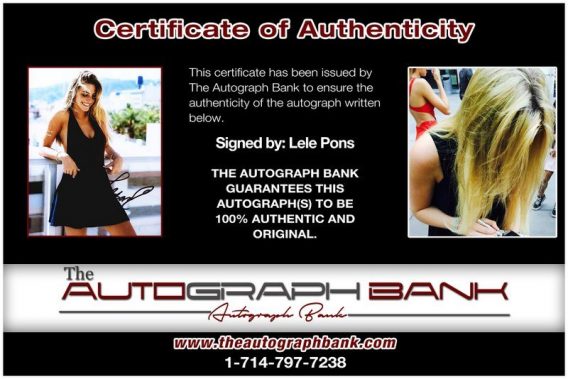 Lele Pons proof of signing certificate