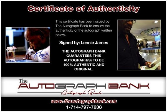 Lennie James proof of signing certificate