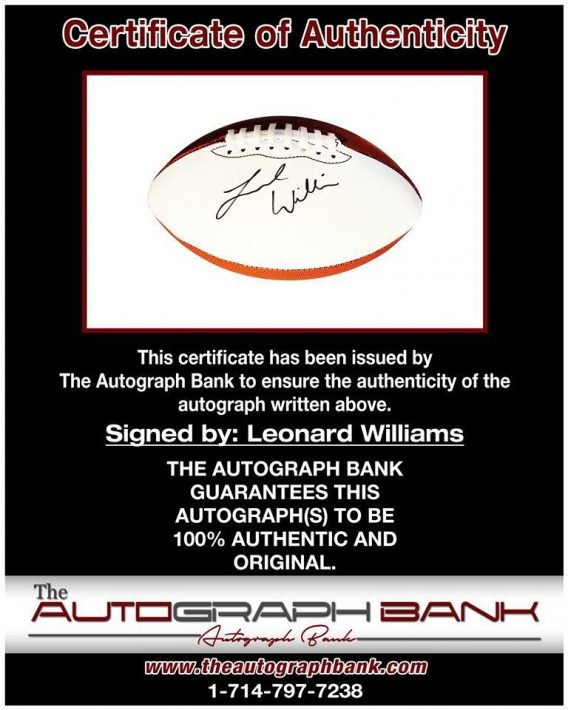 Leonard Williams proof of signing certificate