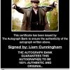 Liam Cunningham proof of signing certificate