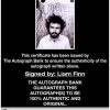 Liam Finn proof of signing certificate