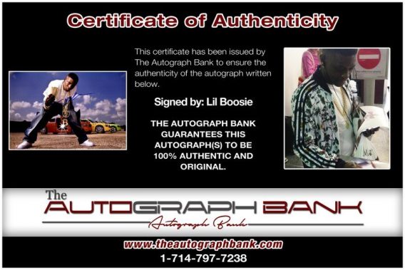 Lil Boosie proof of signing certificate