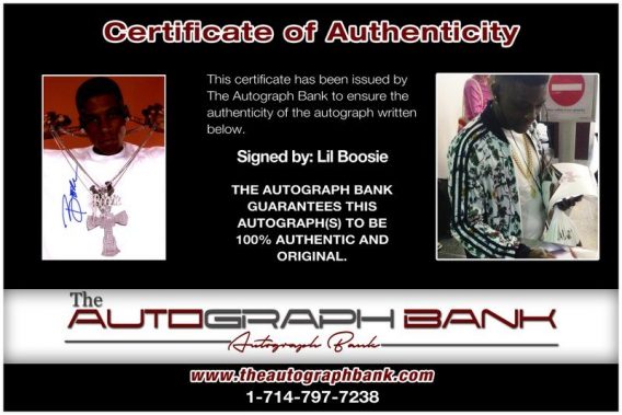 Lil Boosie proof of signing certificate