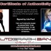 Lita Ford proof of signing certificate