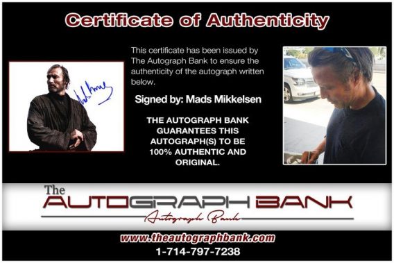 Mads Mikkelsen proof of signing certificate