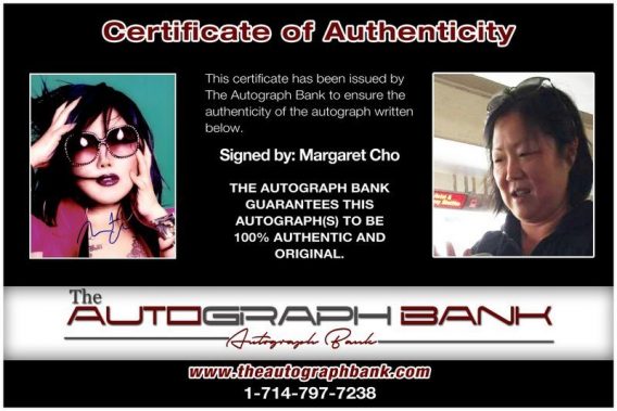Margaret Cho proof of signing certificate