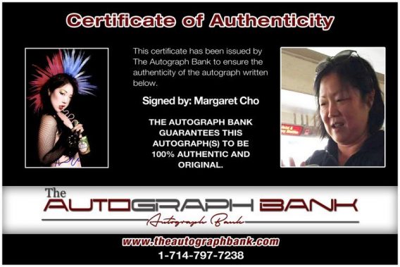 Margaret Cho proof of signing certificate
