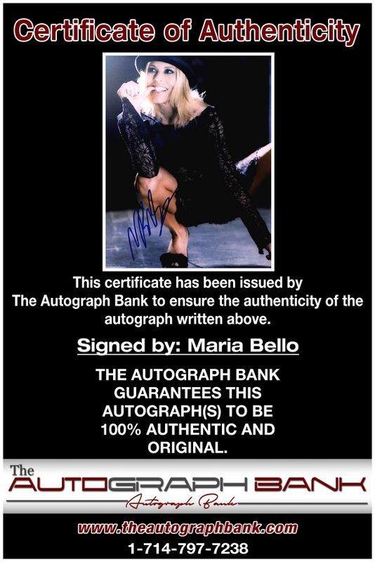 Maria Bello proof of signing certificate