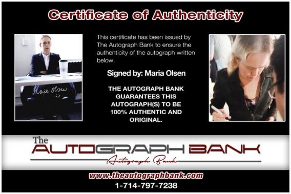 Maria Olsen proof of signing certificate